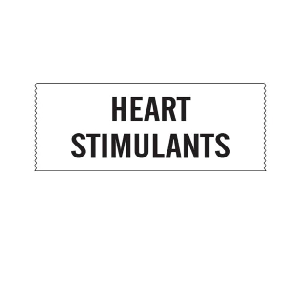 Printed Chart Tape - Heart Stimulants